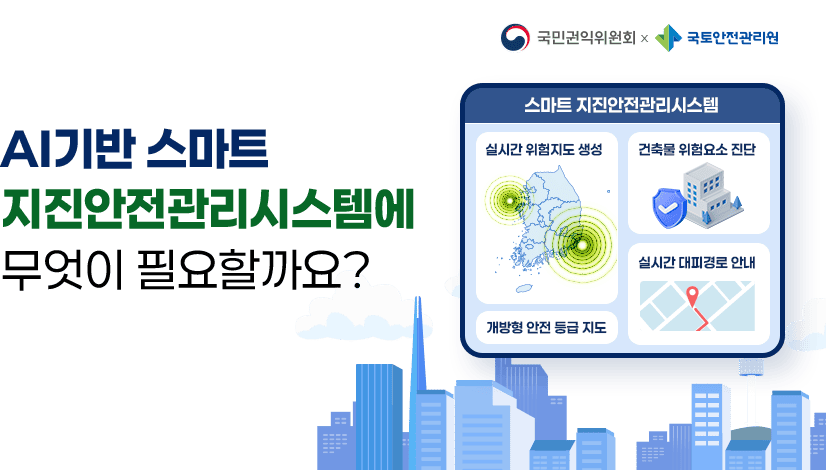 [국토안전관리원] AI 기반 스마트 지진안전관리 시스템 구축 시 필요한 대국민 서비스 우선순위 조사