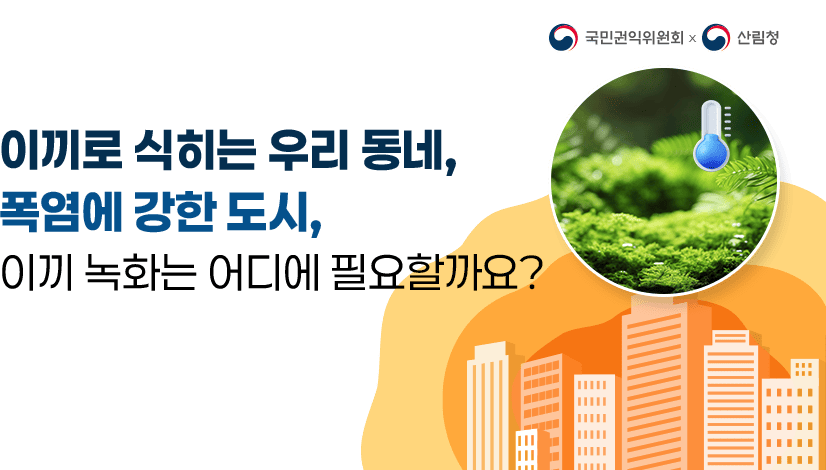 (탄생) 이끼로 식히는 우리 동네, 폭염에 강한 도시, 이끼 녹화는 어디에 필요할까요? 