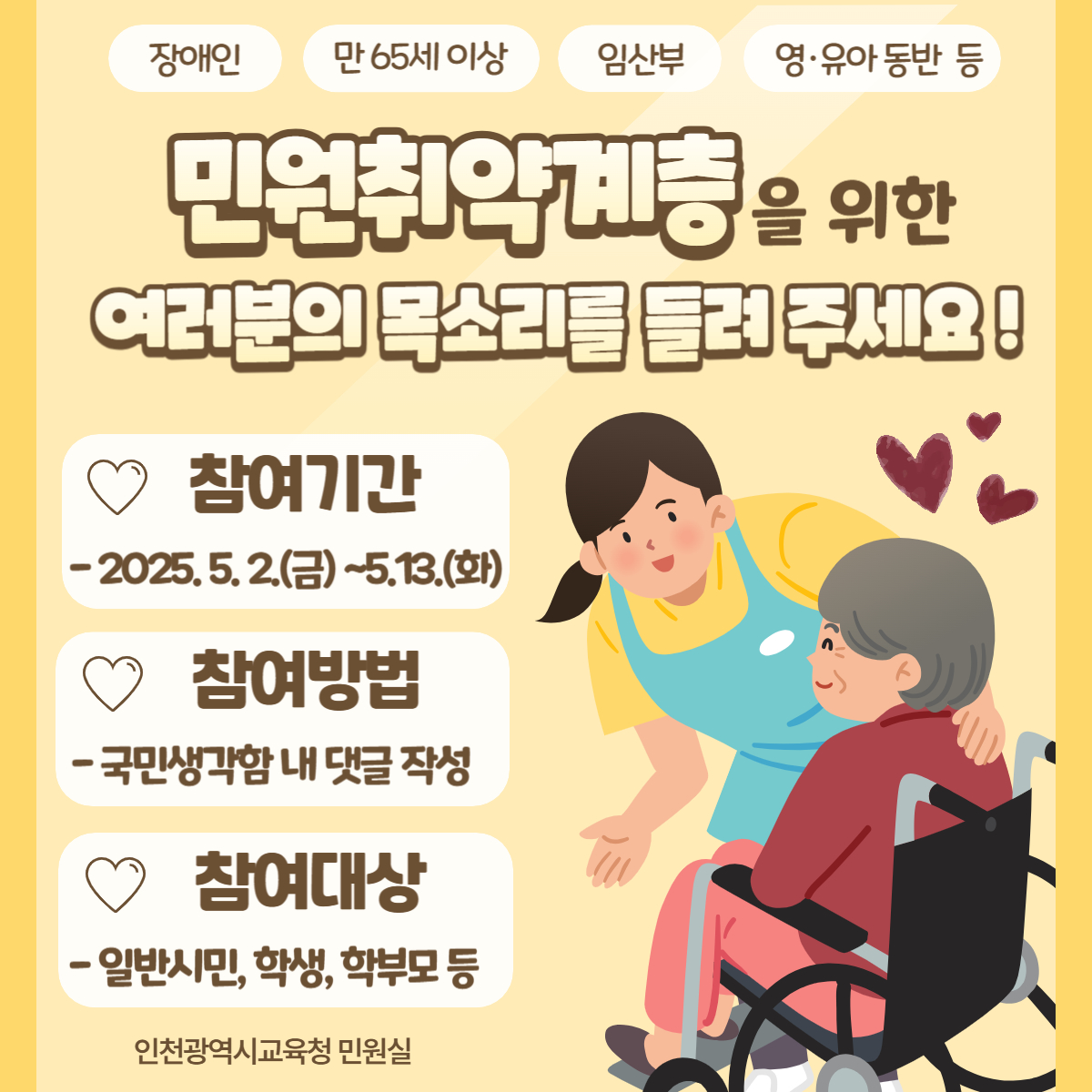 2025년 민원취약계층을 위한 의견수렴