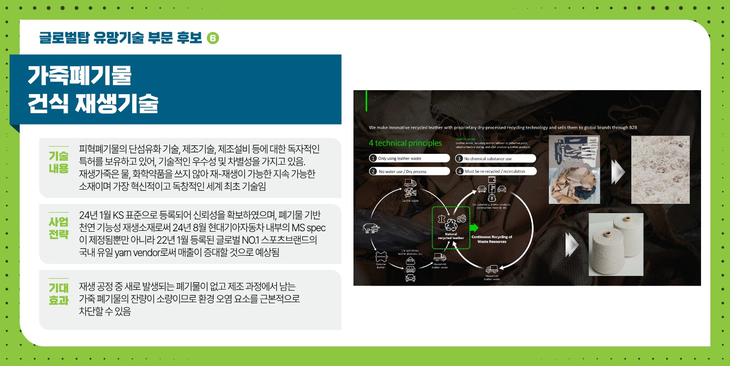 (후보6) 가죽폐기물 건식 재생기술
