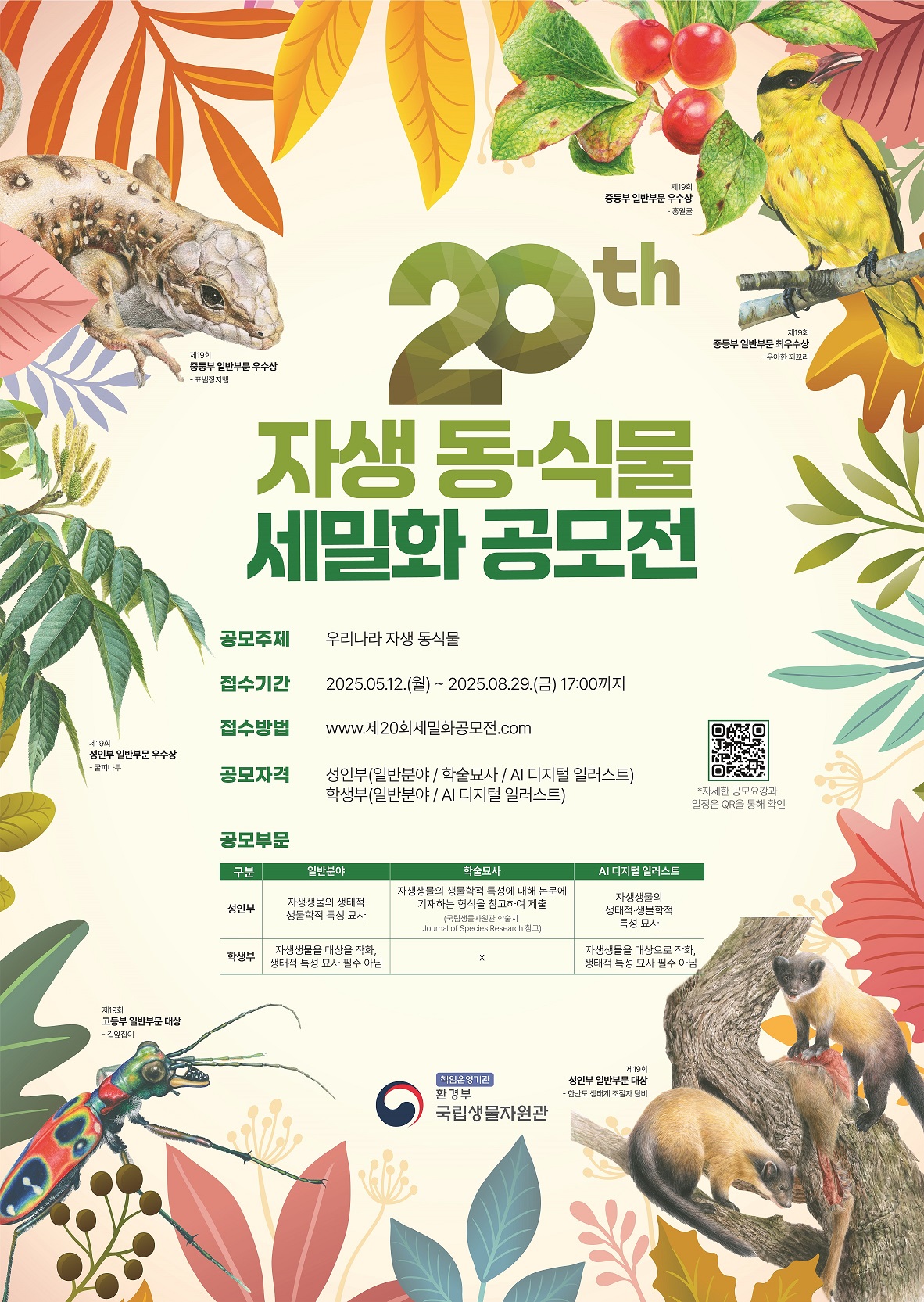 제20회 자생 동·식물 세밀화 공모전