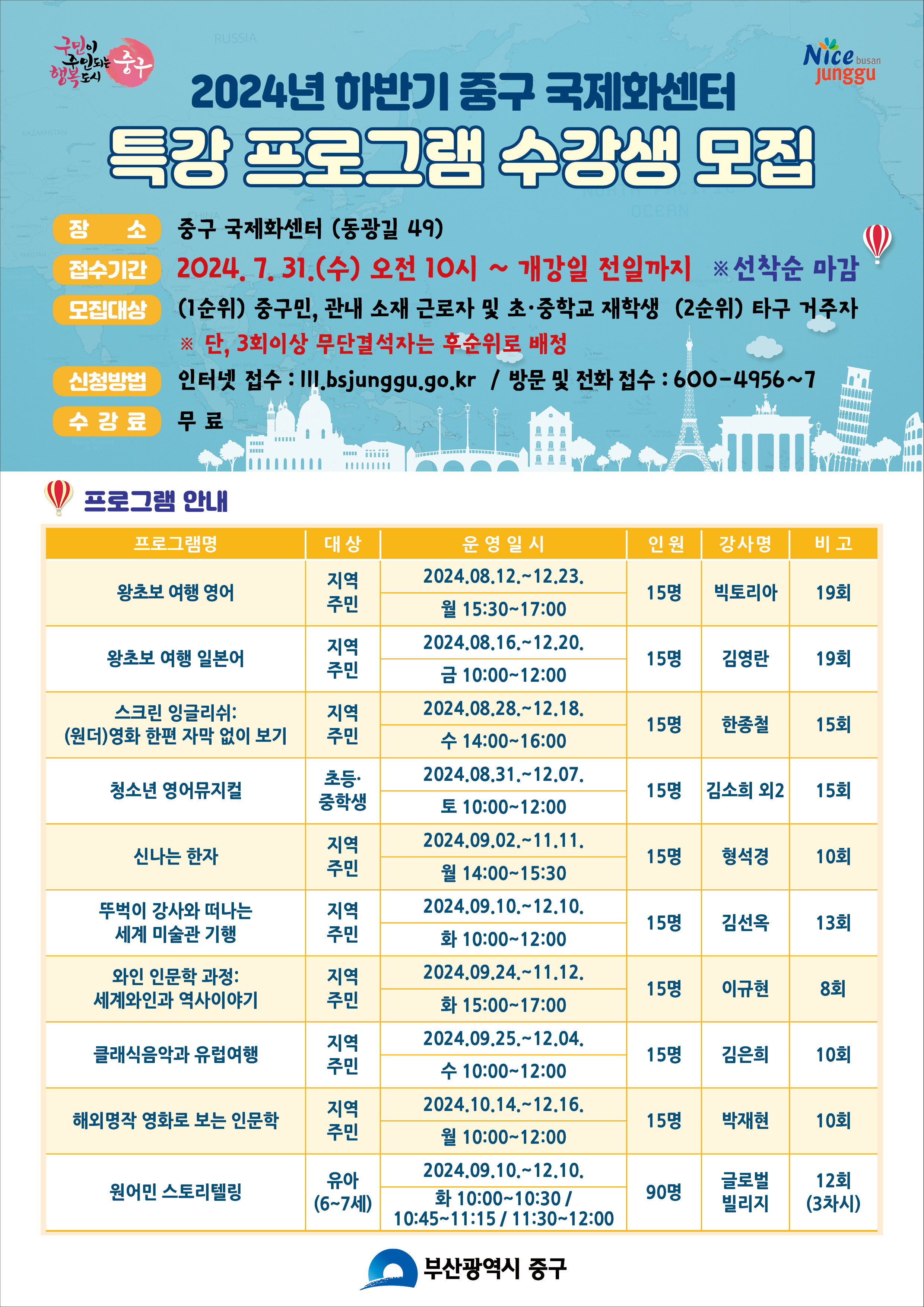 국제화센터 수강신청