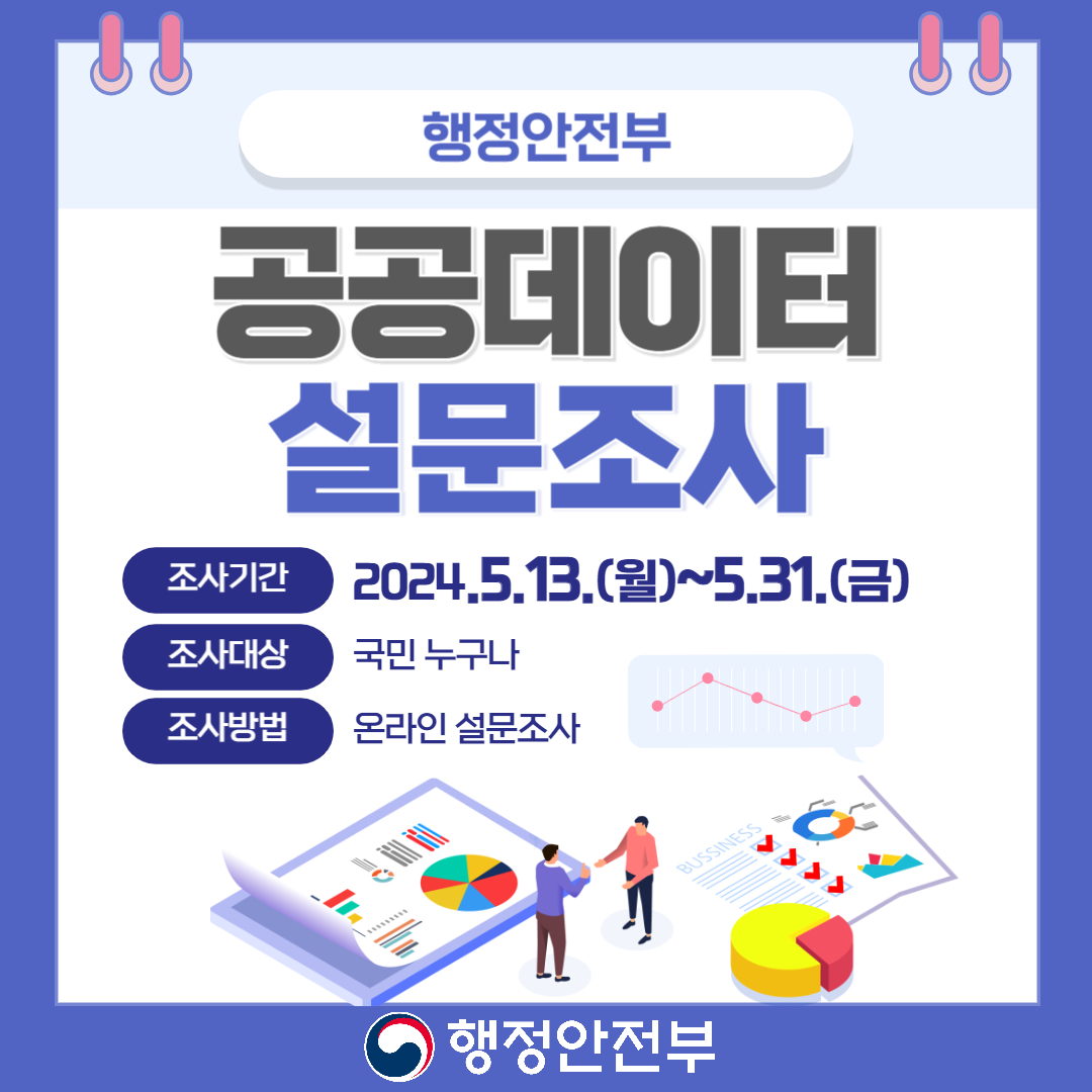 2024년 행정안전부 공공데이터 설문조사 안내문