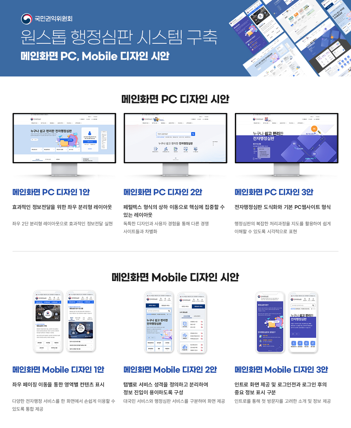 원스톱 행정심판 시스템 구축 디자인 만족도 조사