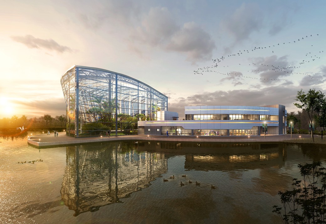 조감도(건물과 수공간)