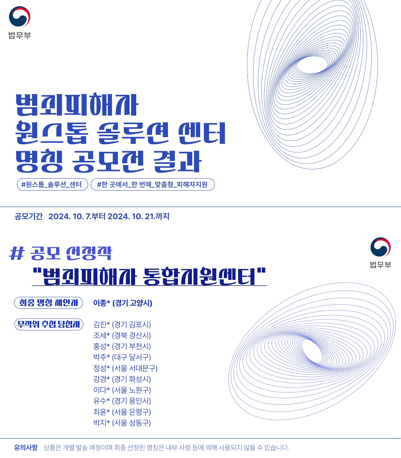 원스톱 솔루션 센터 명칭 공모 결과