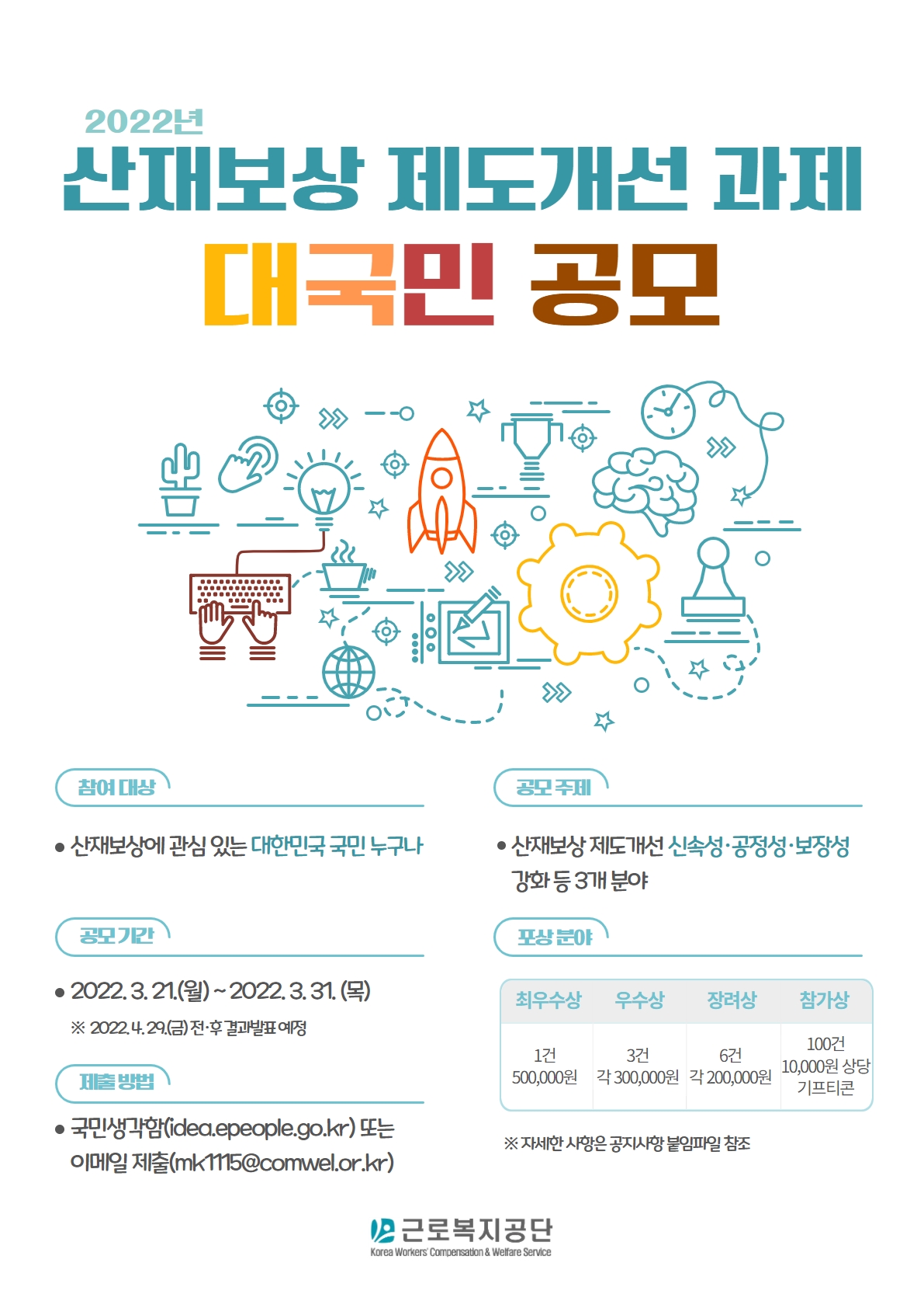 산재보상 제도개선 과제 공모