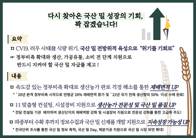(사례2) 다시 찾아온 국산 밀 성장의 기회, 꽉 잡겠습니다!