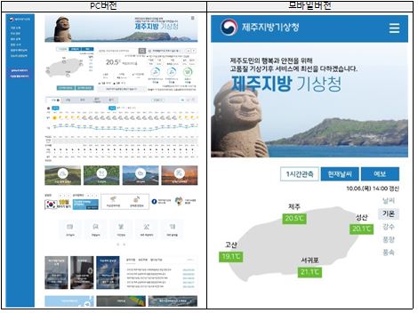 제주지방기상청 누리집
