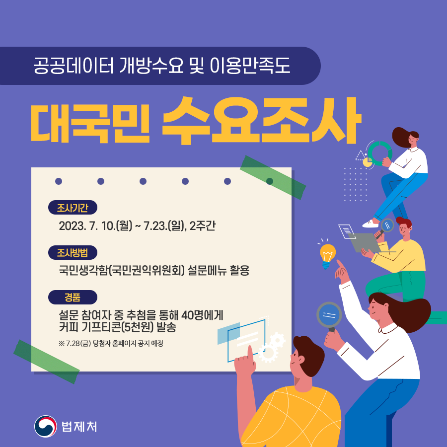 공공데이터 개방수요 및 이용만족도 설문조사(안)_포스터