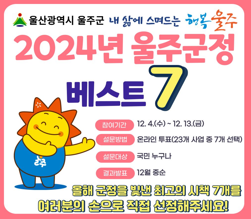 2024년 울주군정 베스트 7