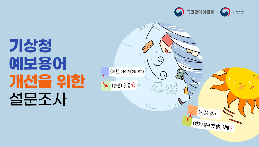 기상청 예보용어 개선을 위한 설문조사