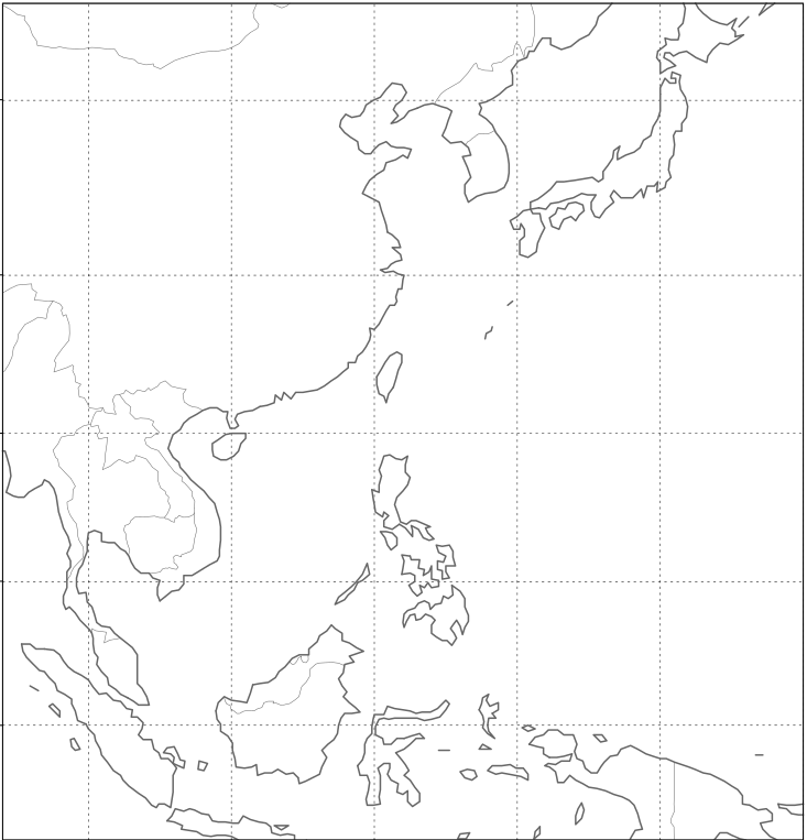 아시아 저해상도 지도