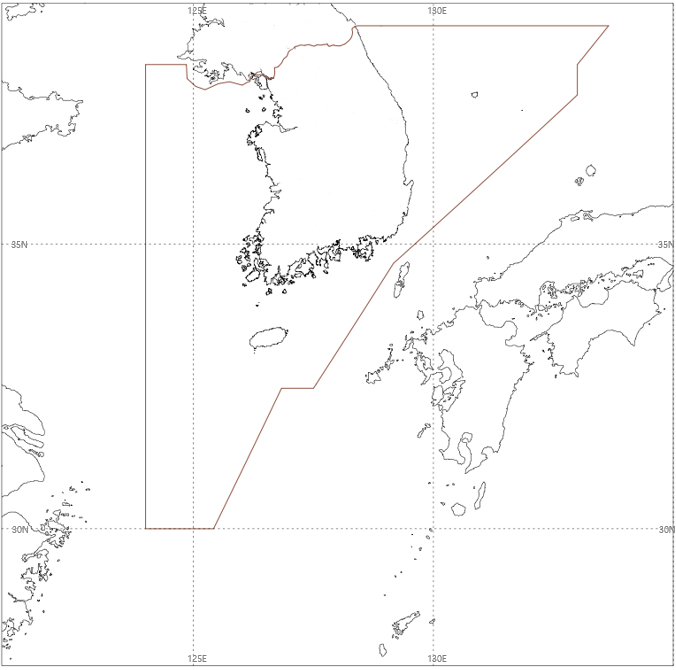 한반도 영역 행정구역 미표시