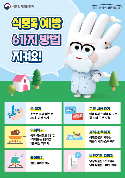 식중독 예방 6가지 방법 지켜요!