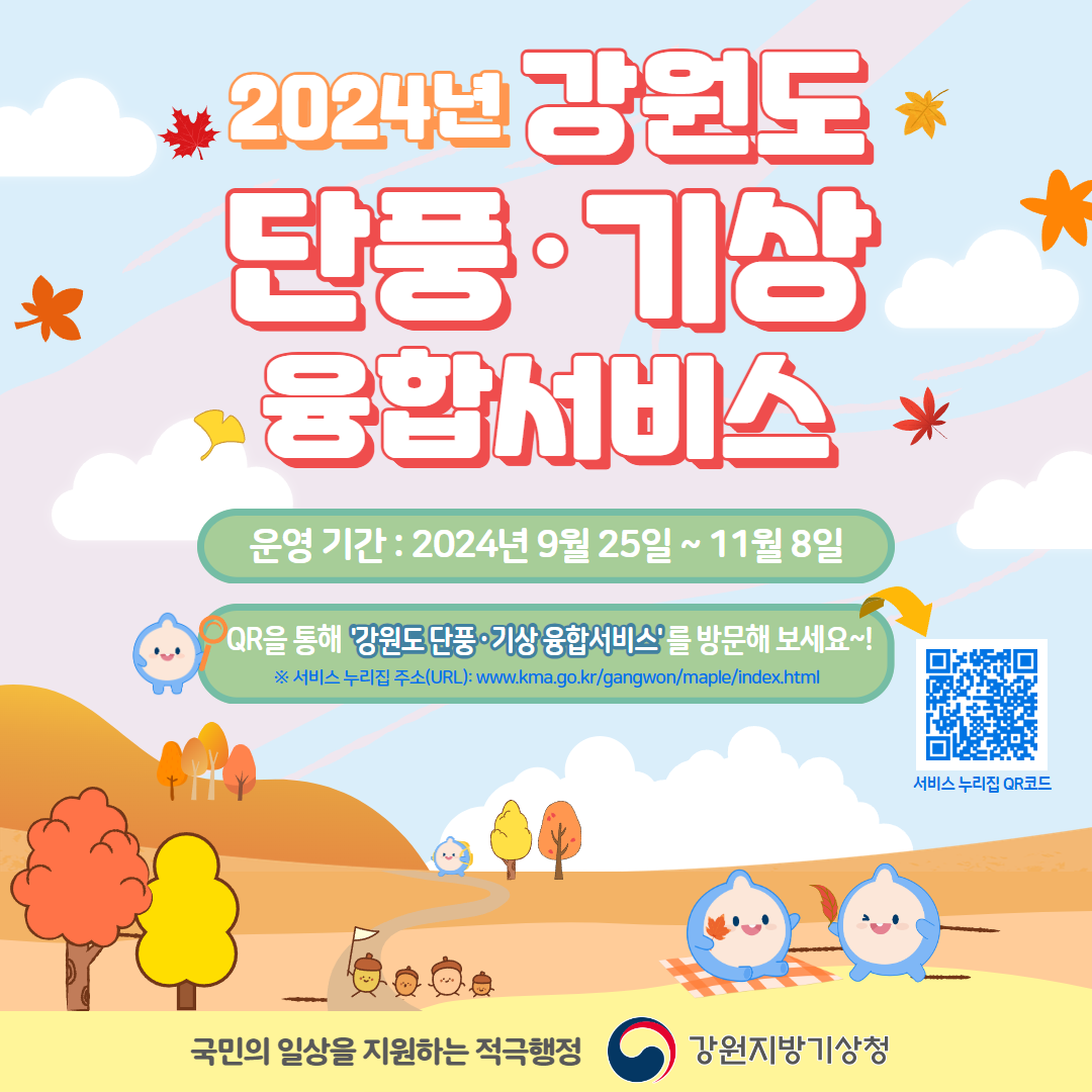 24년 강원도 단풍기상 융합서비스 배너