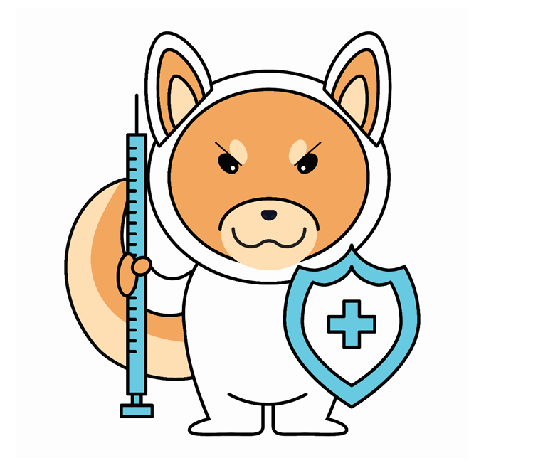 [진돌 장군] 접종 주사와 방패를 들고 건강을 지켜줄 진돌 장군 